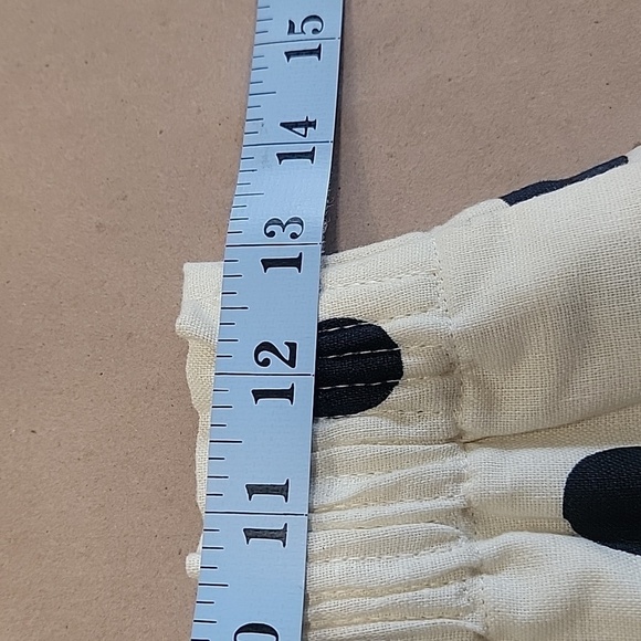 J. Crew, Size 0 Elastic Waistband Ivory/Cream w/ Black Polka Dot Mini Skirt, EUC - Picture 4 of 9